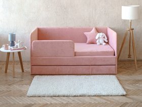 Диван-кровать Happy (коралловый) в Абрамово - abramovo.mebel-nsk.ru | фото