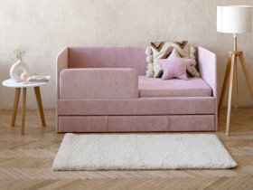 Диван-кровать Happy (розовый) в Абрамово - abramovo.mebel-nsk.ru | фото