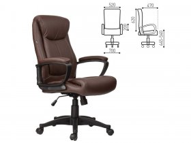 Кресло офисное BRABIX Enter EX-511, коричневое в Абрамово - abramovo.mebel-nsk.ru | фото