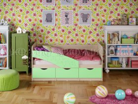 Кровать детская Бабочки 1,8 м в Абрамово - abramovo.mebel-nsk.ru | фото