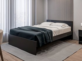 Кровать двуспальная 1,4м Бруклин СБ-3353 (диамант серый) в Абрамово - abramovo.mebel-nsk.ru | фото