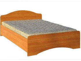 Кровать двуспальная 1,6м-1 (круглая спинка) в Абрамово - abramovo.mebel-nsk.ru | фото