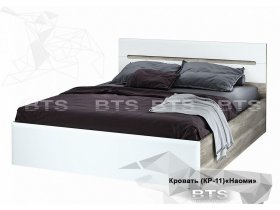 Кровать двуспальная 1,6 м  Наоми КР-11 в Абрамово - abramovo.mebel-nsk.ru | фото