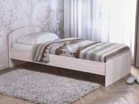 Кровать односпальная 80 с низкой спинкой (ясень шимо светлый) в Абрамово - abramovo.mebel-nsk.ru | фото