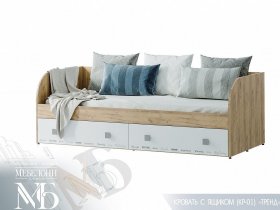 Кровать с ящиками Тренд КР-01 в Абрамово - abramovo.mebel-nsk.ru | фото