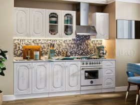 Кухонный гарнитур Лиза-2 (белый) в Абрамово - abramovo.mebel-nsk.ru | фото