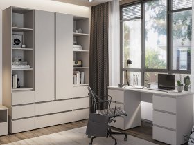 Модульная детская Люмо (кашемир) в Абрамово - abramovo.mebel-nsk.ru | фото