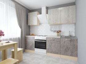 Модульная кухня Йота (пикард/цемент) в Абрамово - abramovo.mebel-nsk.ru | фото