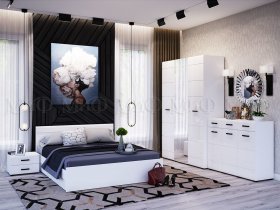 Модульная спальня Нэнси NEW в Абрамово - abramovo.mebel-nsk.ru | фото