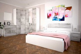 Модульная спальня Сорренто в Абрамово - abramovo.mebel-nsk.ru | фото