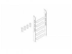 Пакет №10 Прямая лестница и опоры для двухъярусной кровати Соня в Абрамово - abramovo.mebel-nsk.ru | фото