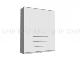 Шкаф 1600 с ящиками Челси (белый) в Абрамово - abramovo.mebel-nsk.ru | фото